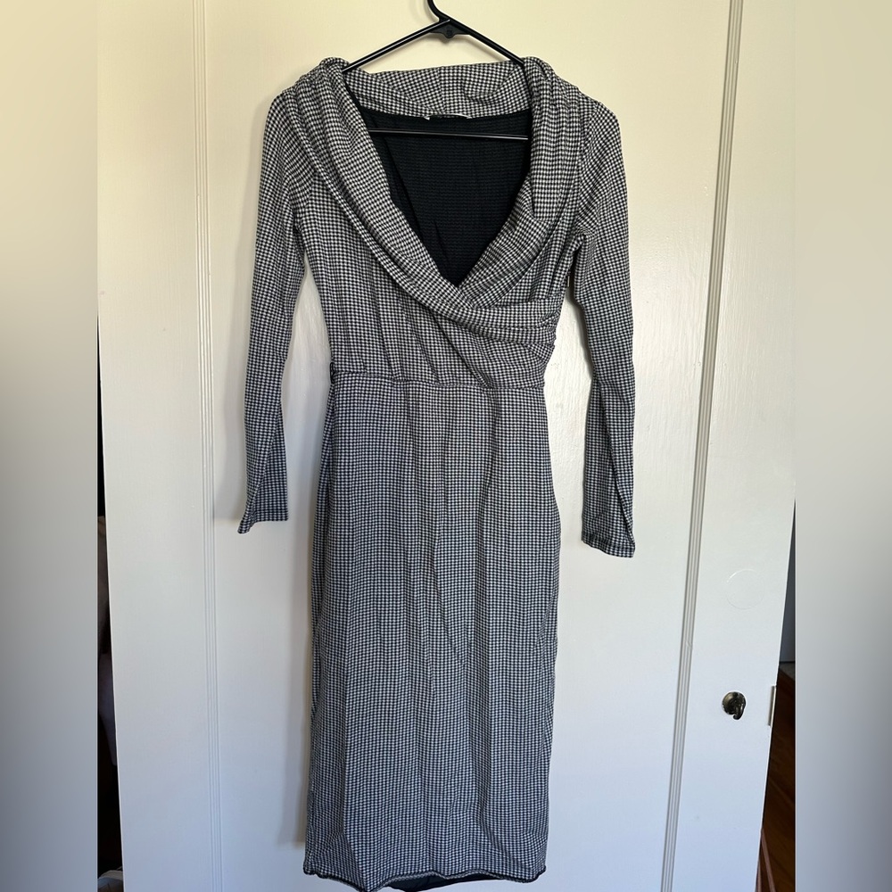 Classy plaid fitted dress